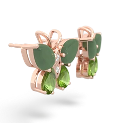 Jade Butterfly 14K Rose Gold earrings E2215