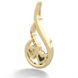 Jade Keepsake Curves 14K Yellow Gold pendant P5450