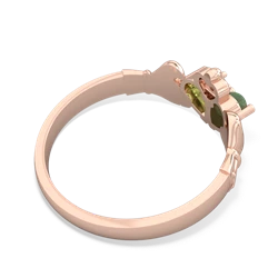 Jade 'Our Heart' Claddagh 14K Rose Gold ring R2388