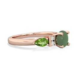 Jade 6Mm Round Eternal Embrace Engagement 14K Rose Gold ring R2005