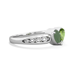 Jade Filligree 'One Heart' 14K White Gold ring R5070