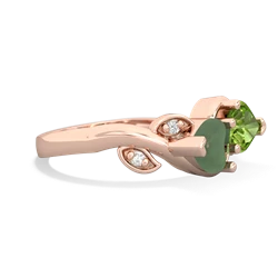 Jade Floral Elegance 14K Rose Gold ring R5790