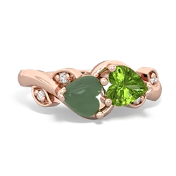 Jade Floral Elegance 14K Rose Gold ring R5790