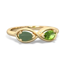 Jade Infinity 14K Yellow Gold ring R5050