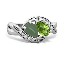 Jade Summer Winds 14K White Gold ring R5342