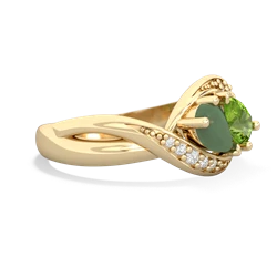 Jade Summer Winds 14K Yellow Gold ring R5342