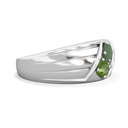 Jade Men's Streamline 14K White Gold ring R0460