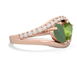 Jade Nestled Heart Keepsake 14K Rose Gold ring R5650