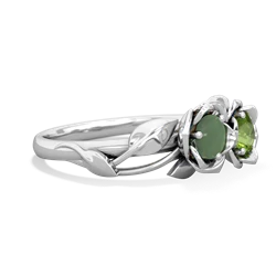 Jade Rose Garden 14K White Gold ring R5510