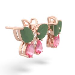 Jade Butterfly 14K Rose Gold earrings E2215