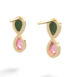 Jade Infinity 14K Yellow Gold earrings E5050