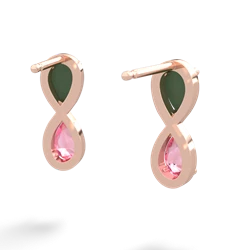 Jade Infinity 14K Rose Gold earrings E5050