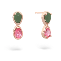 Jade Infinity 14K Rose Gold earrings E5050