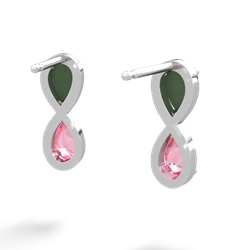 Jade Infinity 14K White Gold earrings E5050