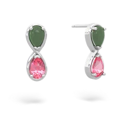 Jade Infinity 14K White Gold earrings E5050