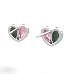 Jade 'Our Heart' 14K White Gold earrings E5072