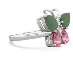 Jade Butterfly 14K White Gold ring R2215