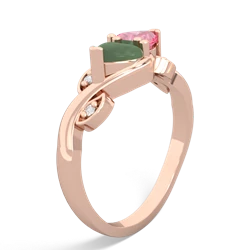 Jade Floral Elegance 14K Rose Gold ring R5790