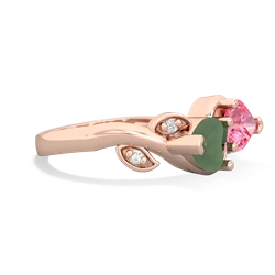 Jade Floral Elegance 14K Rose Gold ring R5790