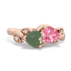 Jade Floral Elegance 14K Rose Gold ring R5790