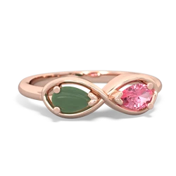 Jade Infinity 14K Rose Gold ring R5050