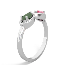 Jade Infinity 14K White Gold ring R5050