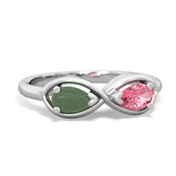 Jade Infinity 14K White Gold ring R5050