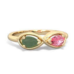 Jade Infinity 14K Yellow Gold ring R5050