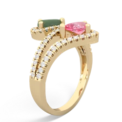 Jade Diamond Dazzler 14K Yellow Gold ring R3000