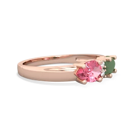 Jade Pear Bowtie 14K Rose Gold ring R0865