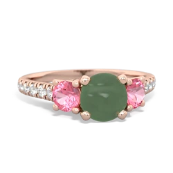 Jade Pave Trellis 14K Rose Gold ring R5500