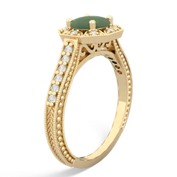 Jade Art-Deco Starburst 14K Yellow Gold ring R5520