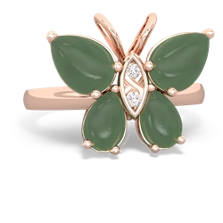 Jade Butterfly 14K Rose Gold ring R2215