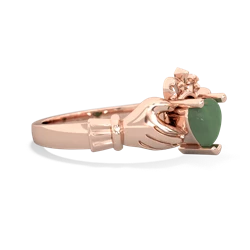 Jade Claddagh 14K Rose Gold ring R2370