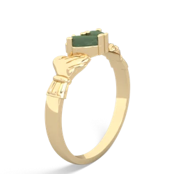 Jade 'Our Heart' Claddagh 14K Yellow Gold ring R2388