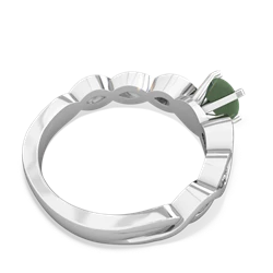 Jade Infinity 5Mm Round Engagement 14K White Gold ring R26315RD