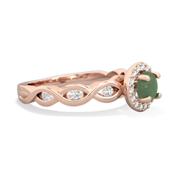 Jade Infinity Halo Engagement 14K Rose Gold ring R26315RH