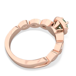 Jade Infinity Halo Engagement 14K Rose Gold ring R26315RH