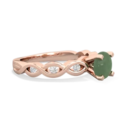 Jade Infinity 6Mm Round Engagement 14K Rose Gold ring R26316RD