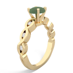 Jade Infinity 6Mm Round Engagement 14K Yellow Gold ring R26316RD