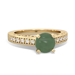 Jade Art Deco 14K Yellow Gold ring R26356RD