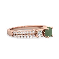 Jade Classic 5Mm Round Engagement 14K Rose Gold ring R26435RD