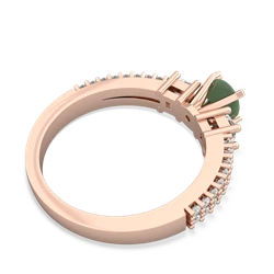 Jade Classic 5Mm Round Engagement 14K Rose Gold ring R26435RD