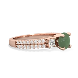 Jade Classic 6Mm Round Engagement 14K Rose Gold ring R26436RD