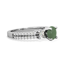 Jade Classic 6Mm Round Engagement 14K White Gold ring R26436RD