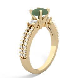 Jade Classic 6Mm Round Engagement 14K Yellow Gold ring R26436RD