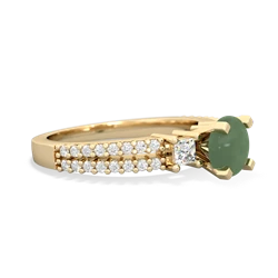 Jade Classic 6Mm Round Engagement 14K Yellow Gold ring R26436RD
