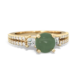 Jade Classic 6Mm Round Engagement 14K Yellow Gold ring R26436RD