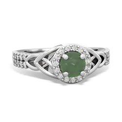 matching engagment rings - Celtic Knot Halo