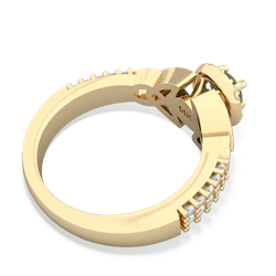 Jade Celtic Knot Halo 14K Yellow Gold ring R26445RH